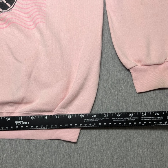 Vtg 1986 Hanes Ski Club Screen Print Pink Sweatshirt | Size XL | Made in USA - Picture 13 of 13